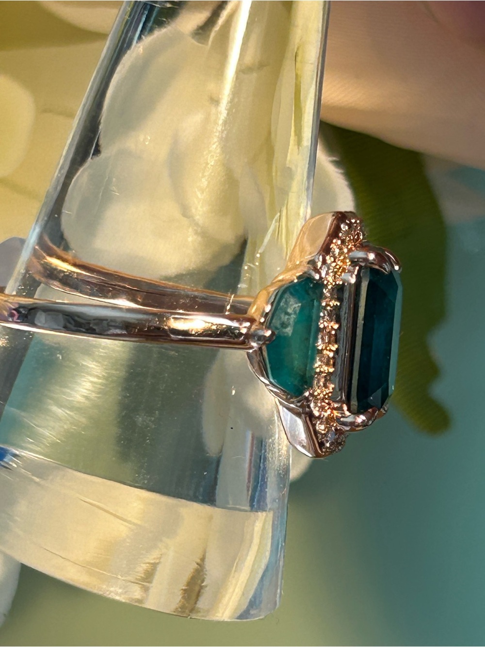NWT BP May 2025 Deep green stone on Rose Gold Plating- size 10 - Picture 6 of 6